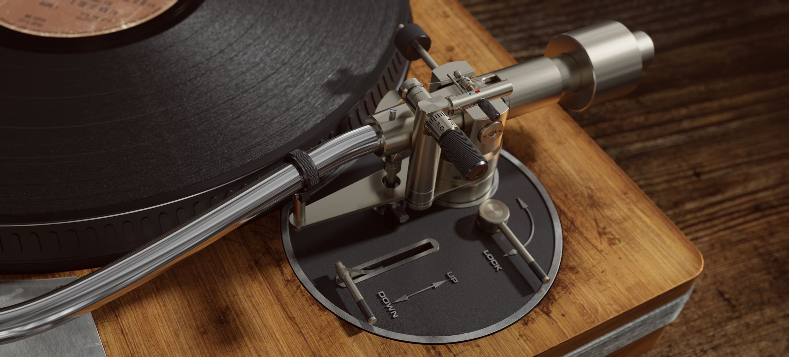 Gramofon - projekt własny-wizualizacja 3D